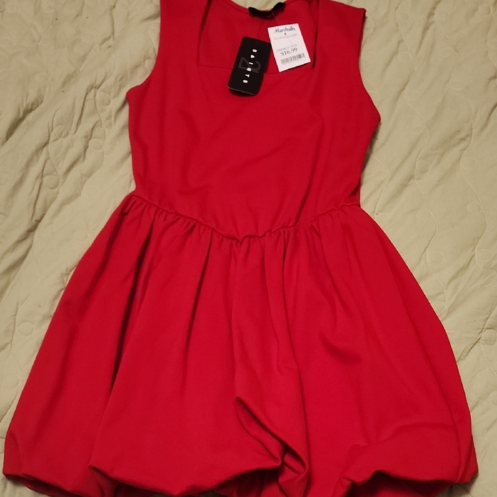 Marshalls Bright Red Sleeveless Bubble Dress